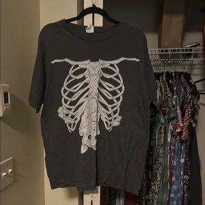 Skeleton Bat Graphic T-Shirt
